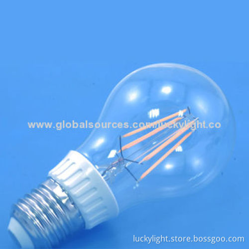 4W LED Bulb for Home Use, CE Mark, 220V AC, Aluminum Housing, Filament COB LED